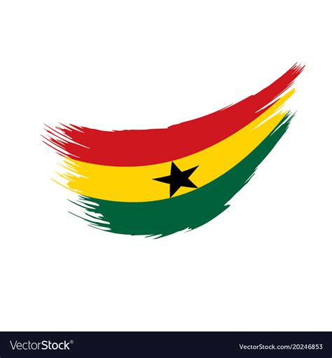 Ghana flag Royalty Free Vector Image - VectorStock