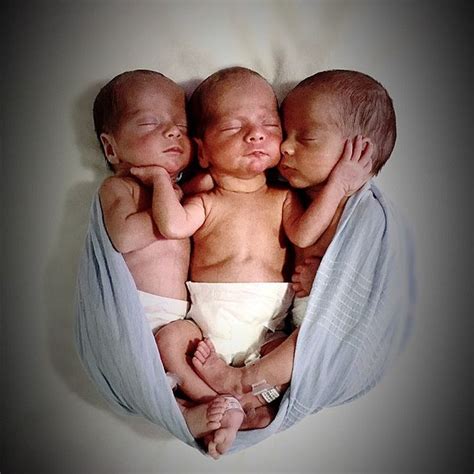 Aww! These cute identical triplets are one in 200 million as they were ...