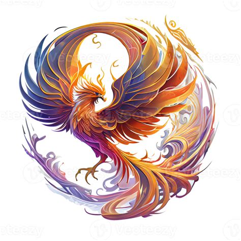 Mystical mythical character Phoenix, phoenix bird on a transparent ...