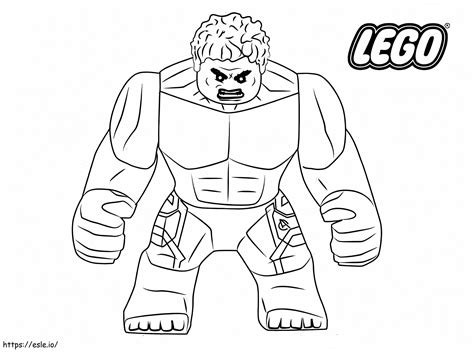 Angry Lego Hulk coloring page