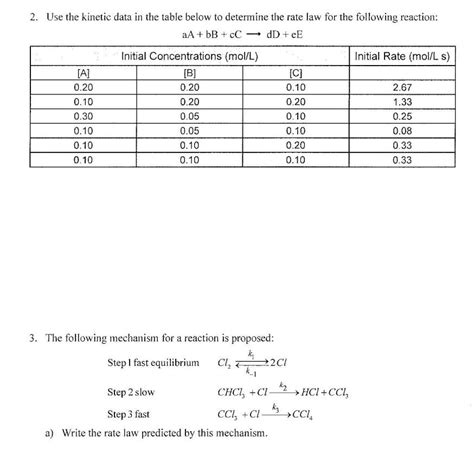 Solved A reaction mechanism is a sequence of elementary | Chegg.com