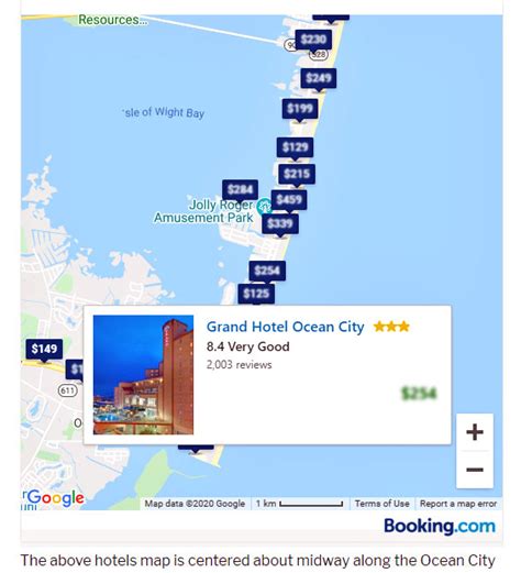 Boardwalk Hotels Map – Ocean City Boardwalk Hotels