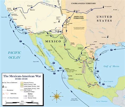 Mexican American Civil War Map