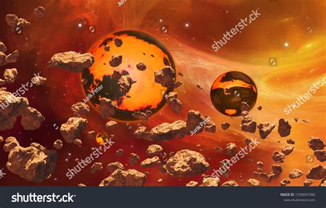 Early Stages Planet Formation 3d Illustration Stock Illustration ...