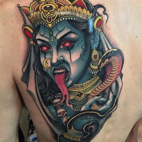 Goddess Kali portrait tattoo by Javier Franko #JavierFranko # ...