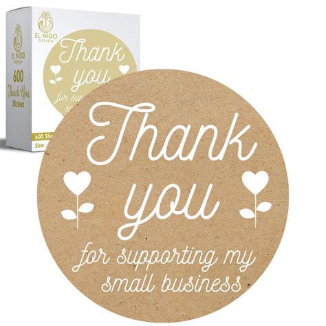 600 pcs 1.5" Thank You for Supporting My Small Business Stickers I 600 ...