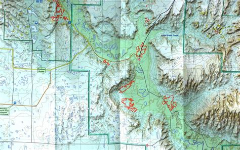 Topographic Map of Grasslands National Park West Block - Prairie Wind ...