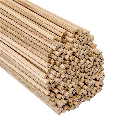 100 Pack, 1/8 x 36 Inch Round Wood Dowels, CraftySticks - Walmart.com ...