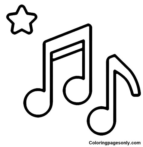 Music Notes Coloring Pages Printable for Free Download