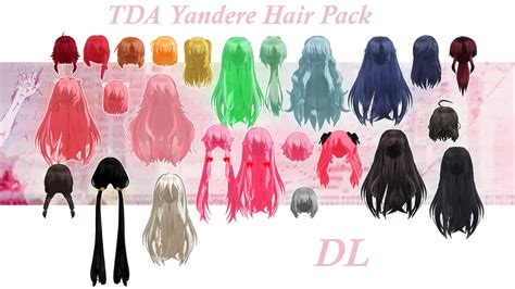 MMD TDA Yandere hair pack DL by TacChan666 on DeviantArt