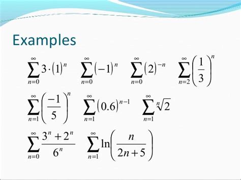 Infinite sequence and series