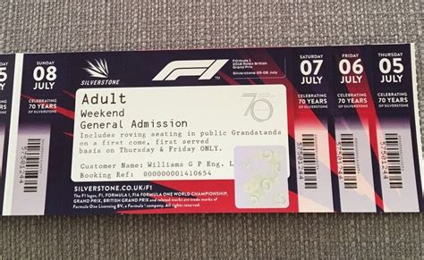 Silverstone F1 4 day tickets | in Faringdon, Oxfordshire | Gumtree