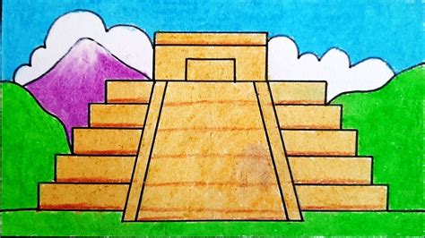 Mayan Temples Drawings