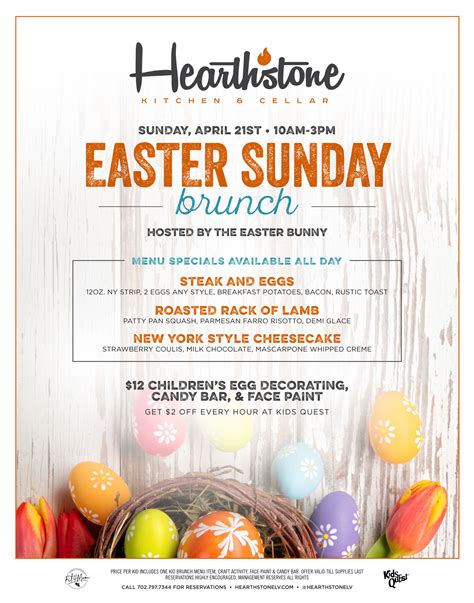 Easter Brunch at Hearthstone - Hearthstone Kitchen & Cellar