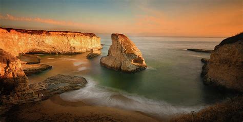 Shark Fin Cove At Sunset Photograph by Surjanto Suradji - Pixels