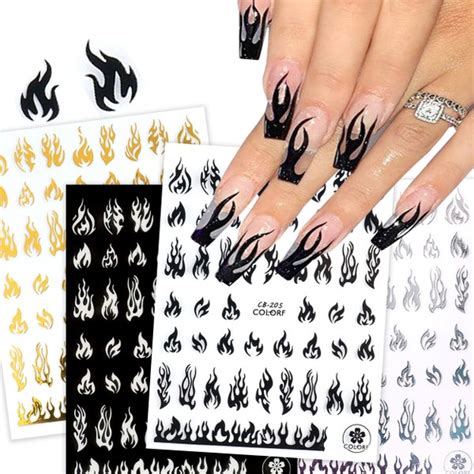 Flame Nails - Etsy