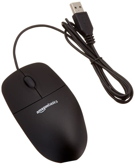 Buy Amazon Basics 3-Button Wired USB Computer Mouse, Black - Pack of 30 ...