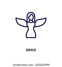 Grace Icon People Collection Thin Linear Stock Vector (Royalty Free ...