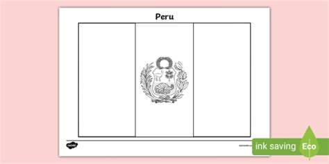 FREE! - Peru Flag Colouring Sheet | Primary Resources | Twinkl