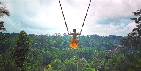 Bali Swing | Spectacular views of the river, jungle and waterfall