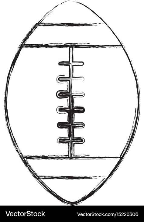 Sketch draw american football ball cartoon Vector Image