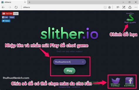 Chơi game Rắn săn mồi Slither.io Online, vui vẻ, gây nghiện