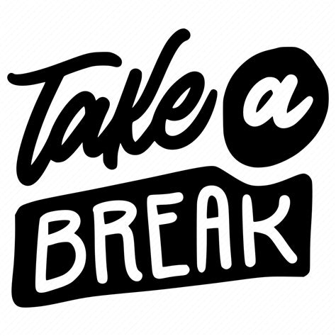 Take, a, break, planner, plan, lettering, letter icon - Download on ...