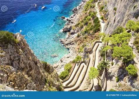 Via Krupp - Capri, Italy stock image. Image of beautiful - 47686799