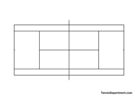 A blank tennis court diagram PDF with accurate dimensions. Print out ...