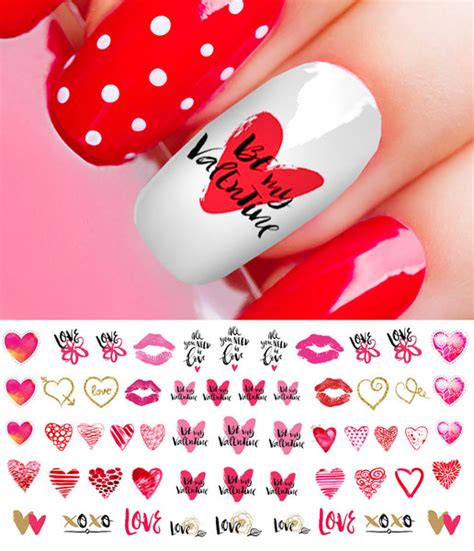 Valentine's Day Nail Art Decals Assortment #3 – Moon Sugar Decals