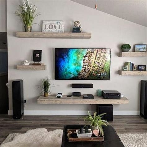 Living Room Wall Shelves Decorating Ideas