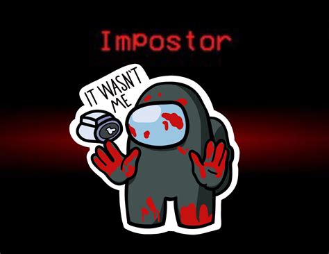 Among Us IMPOSTOR Sticker | Cute laptop wallpaper, Cartoon wallpaper ...