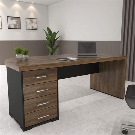 Mesa Para Escritório Home Office 4 Gavetas LE Atria Executiva 180cm A02 ...