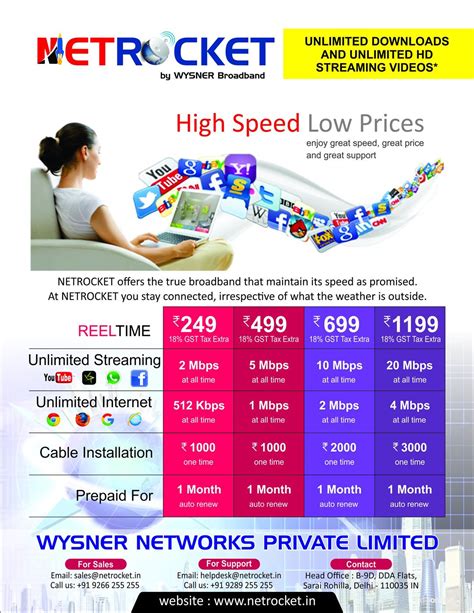 High Speed Internet Plans in Amlaha Rewa by Netrocket Broadband-Wysner ...