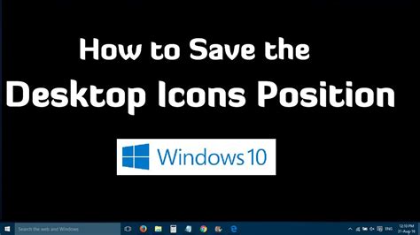 How to lock the desktop icons in Windows 10 - Save the positions - YouTube