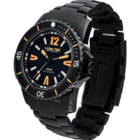 Lum-Tec 300M-3 Watch Black PVD Strap - Sportique