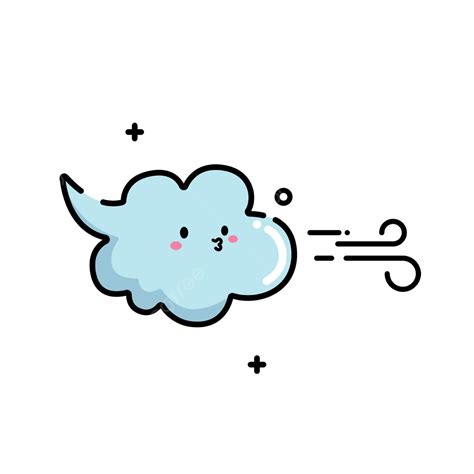 Windy Weather Clipart Vector, Cartoon Flat Windy Weather Hand Drawn ...