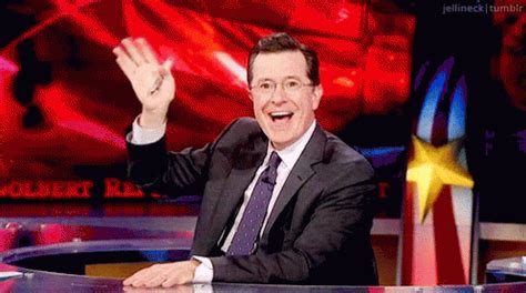 Waving Goodbye GIF - Bye Stephencolbert Waving - Discover & Share GIFs