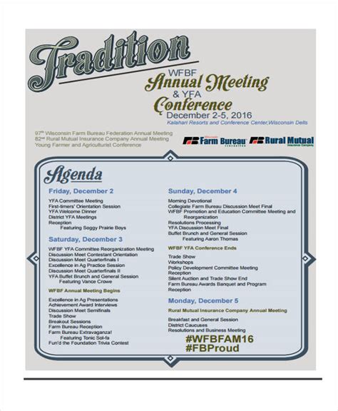 11+ Conference Agenda Format Templates - Free Sample, Example Format ...