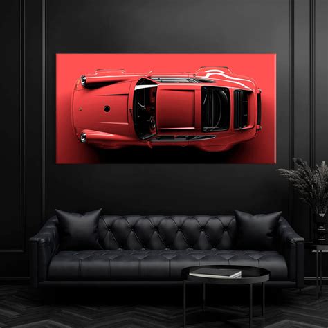 Red Porsche 911 Poster - Framed Canvas Wall Art Print | Canvas4Walls ...