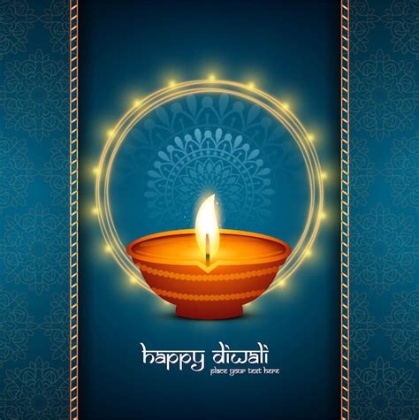 Free Vector | Elegant greeting card of diwali festival background