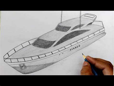 how to draw yacht I how to draw yacht easy I boat drawing hard I ...