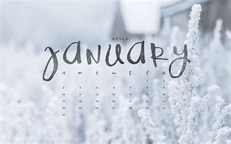 Hello January Wallpaper | January wallpaper, Calendar wallpaper, Cute ...