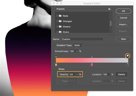 How to use the Gradient tool in Adobe Photoshop to create a graphic overlay