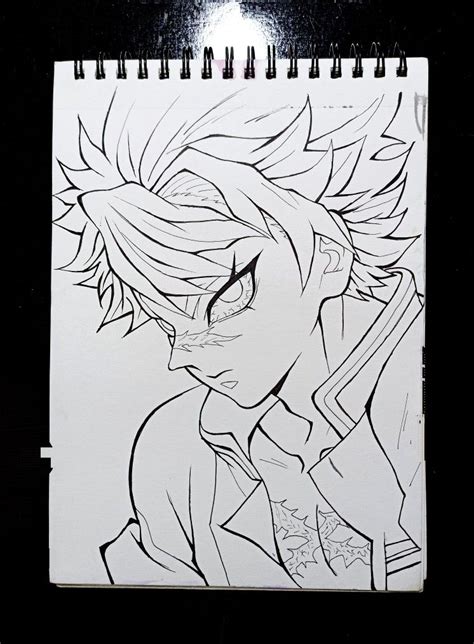 Sanemi shinazugawa drawing | Demon slayer drawing | Anime fanart | How ...