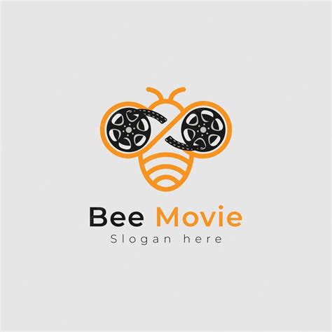 Premium Vector | Bee cinema movie media production abstract logo