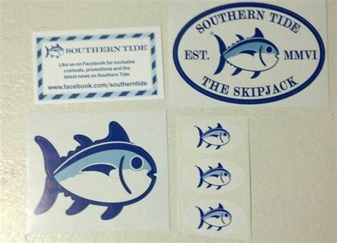 Stickers from Southern Tide...if you go to their website you can ...