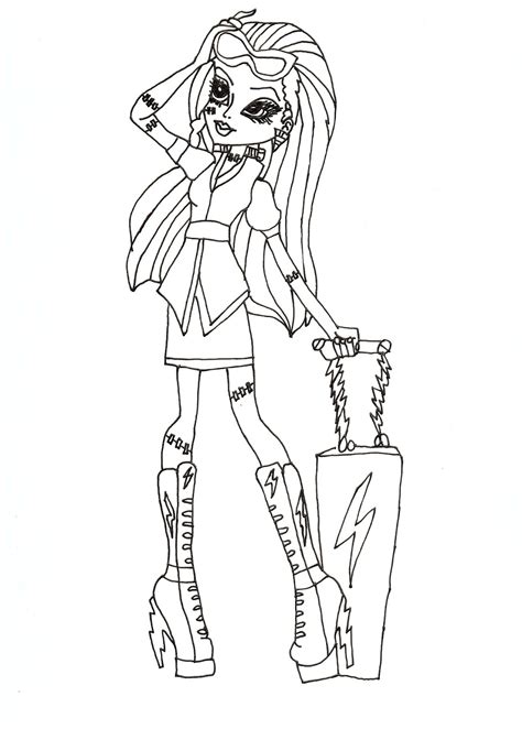 Small Monster High Coloring Pages