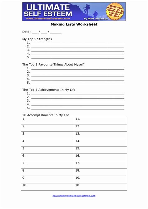 Self Love Worksheets | Bhis Activities | Therapy Worksheets | Printable ...