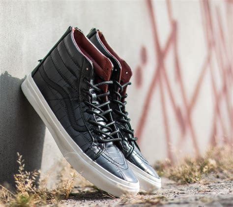 Vans Sk8-Hi Zip Croc Leather Black